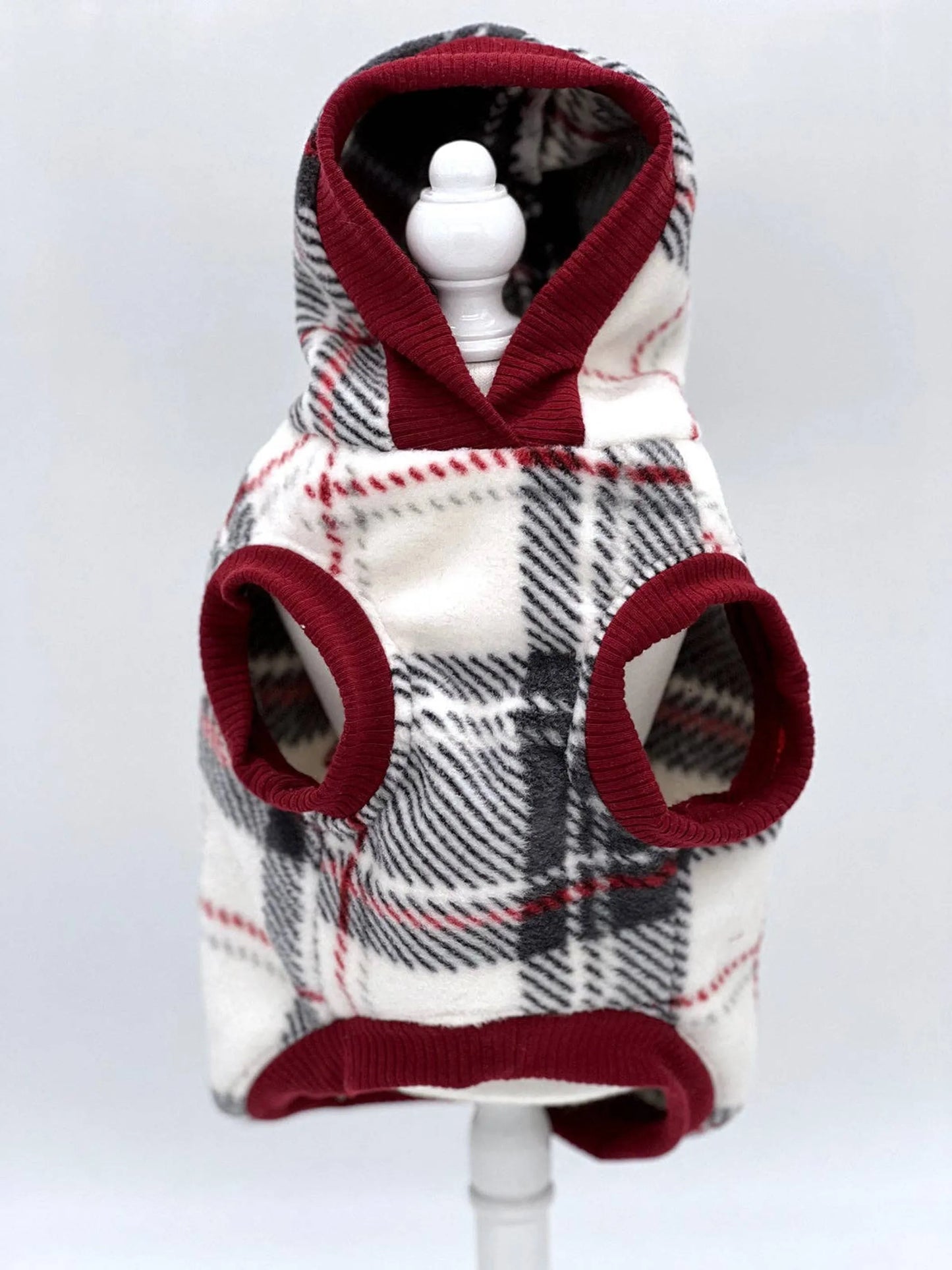 "Snowy Roads" Luxe Fleece Blanket Hoodie in Lodge Plaid