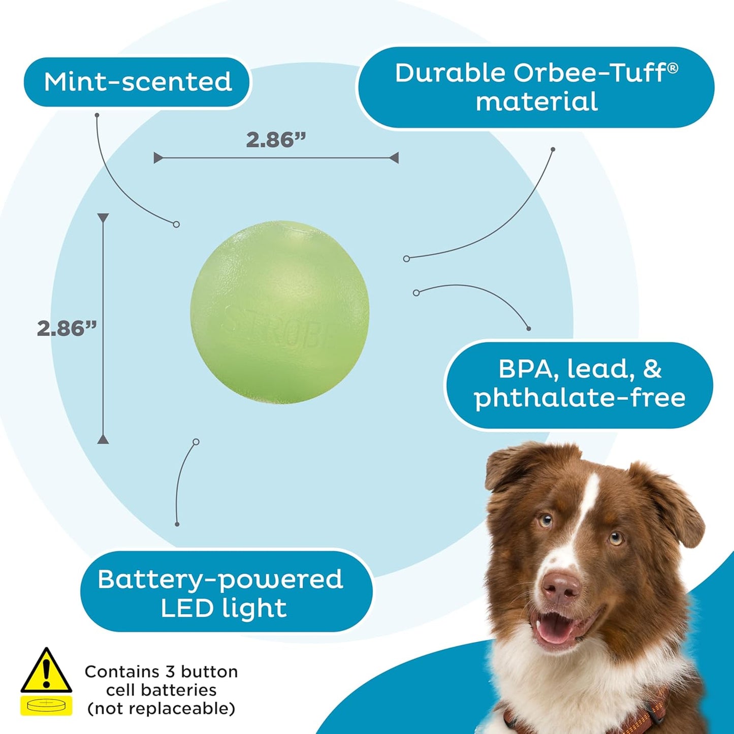 Strobe Ball LED Dog Toy